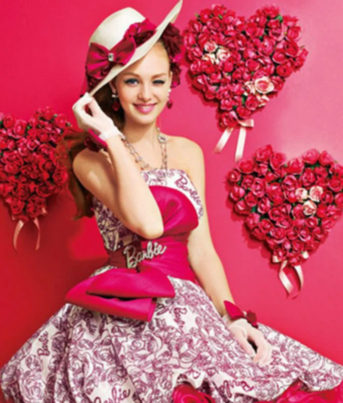 Hochzeit im Barbie Stil, Braut, Pinkes Brautkleid